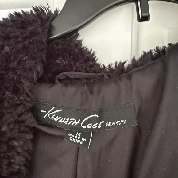 Kenneth Cole Black Warm Winter Faux Fur Jacket in Size Medium - Picture 12 of 13